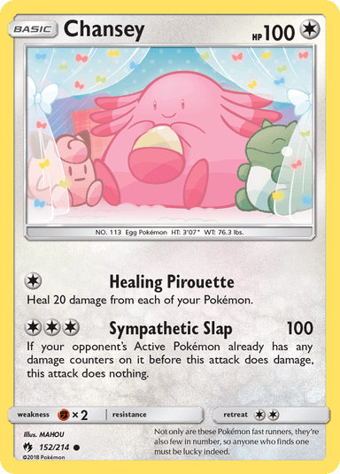 Carta Chansey 152/214 do set Lost Thunder — Pokémon TCG | Bynx