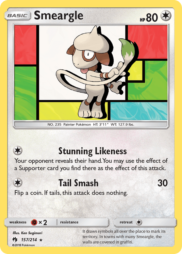 Carta Smeargle 157/214 do set Lost Thunder — Pokémon TCG | Bynx
