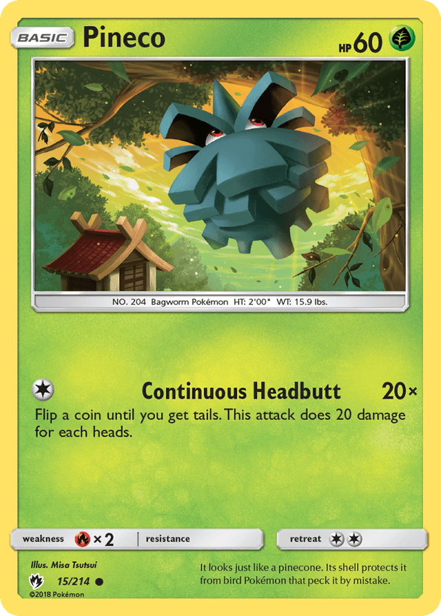 Carta Pineco 15/214 do set Lost Thunder — Pokémon TCG | Bynx