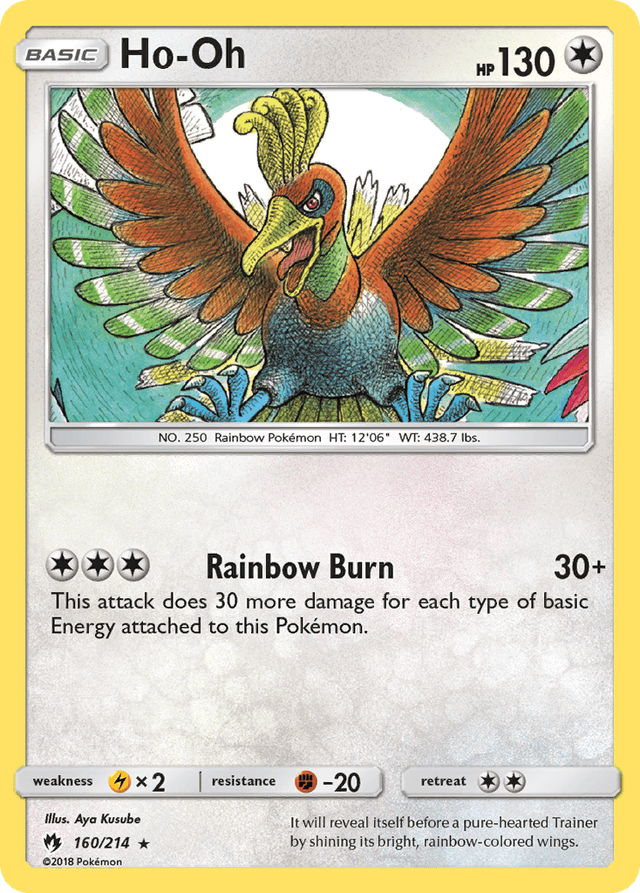 Carta Ho-Oh 160/214 do set Lost Thunder — Pokémon TCG | Bynx