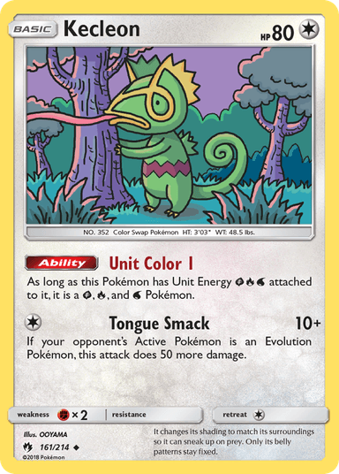 Carta Kecleon 161/214 do set Lost Thunder — Pokémon TCG | Bynx