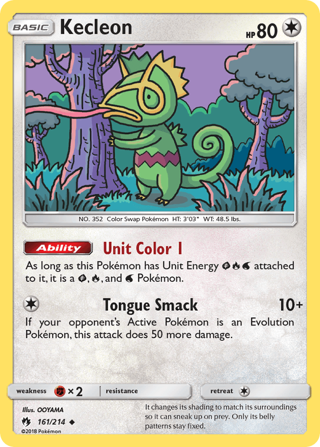 Carta Kecleon 161/214 do set Lost Thunder — Pokémon TCG | Bynx