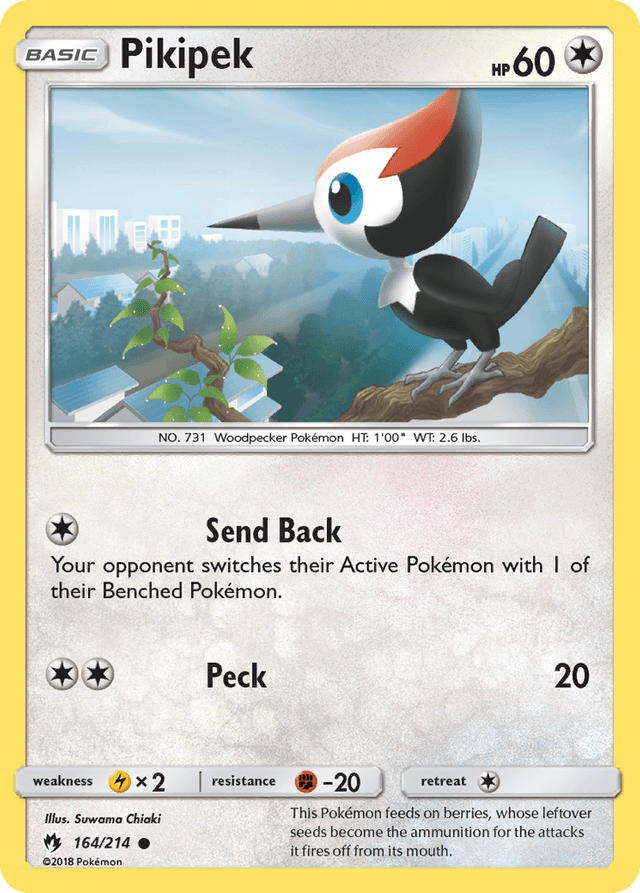 Carta Pikipek 164/214 do set Lost Thunder — Pokémon TCG | Bynx