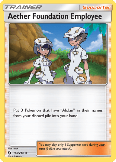Carta Aether Foundation Employee 168/214 do set Lost Thunder — Pokémon TCG | Bynx