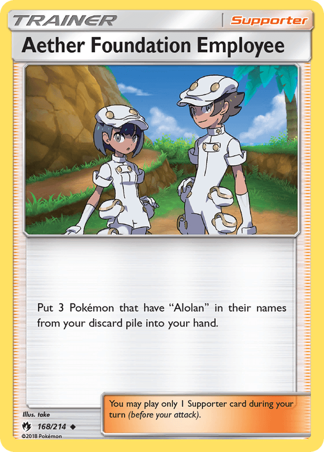 Carta Aether Foundation Employee 168/214 do set Lost Thunder — Pokémon TCG | Bynx