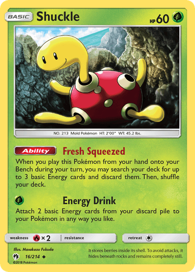 Carta Shuckle 16/214 do set Lost Thunder — Pokémon TCG | Bynx