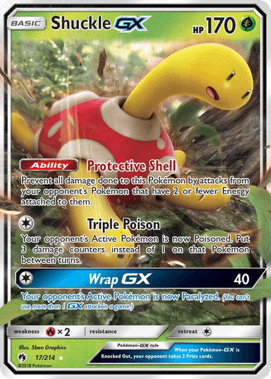 Carta Shuckle-GX 17/214 do set Lost Thunder — Pokémon TCG | Bynx