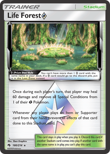 Carta Life Forest ◇ 180/214 do set Lost Thunder — Pokémon TCG | Bynx
