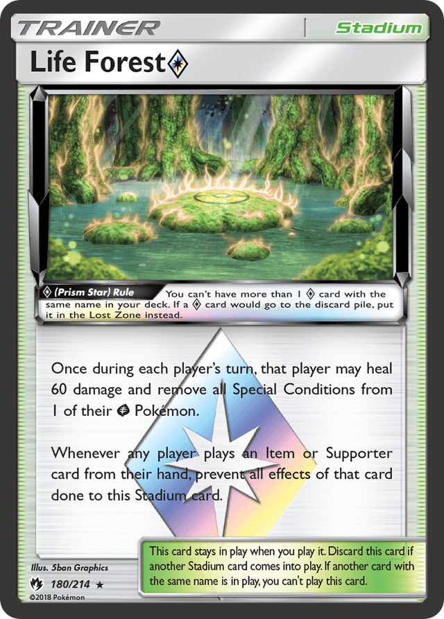 Carta Life Forest ◇ 180/214 do set Lost Thunder — Pokémon TCG | Bynx