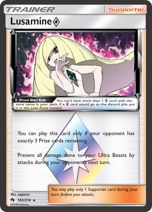 Carta Lusamine ◇ 182/214 do set Lost Thunder — Pokémon TCG | Bynx