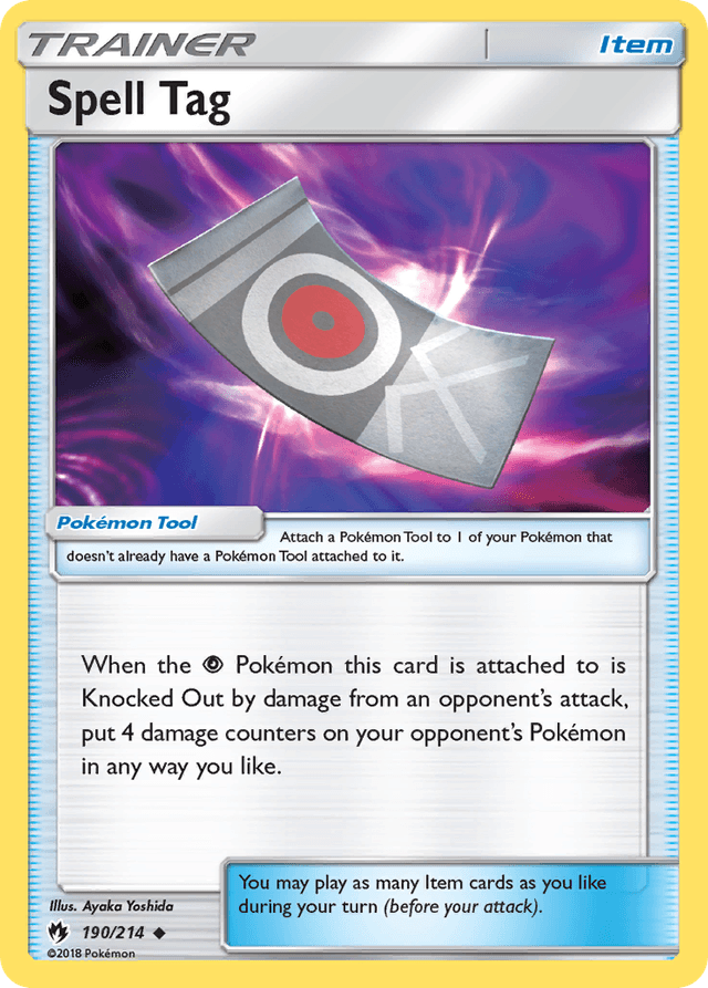 Carta Spell Tag 190/214 do set Lost Thunder — Pokémon TCG | Bynx