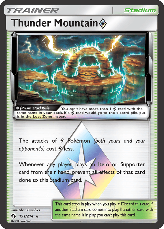 Carta Thunder Mountain ◇ 191/214 do set Lost Thunder — Pokémon TCG | Bynx