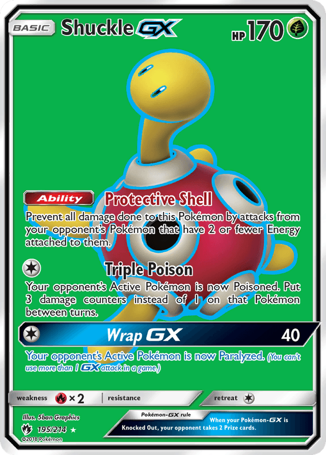 Carta Shuckle-GX 195/214 do set Lost Thunder — Pokémon TCG | Bynx