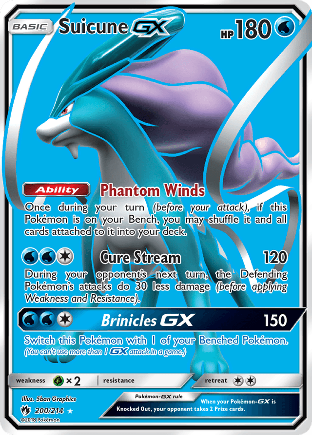 Carta Suicune-GX 200/214 do set Lost Thunder — Pokémon TCG | Bynx