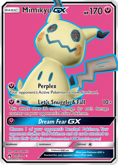 Carta Mimikyu-GX 206/214 do set Lost Thunder — Pokémon TCG | Bynx