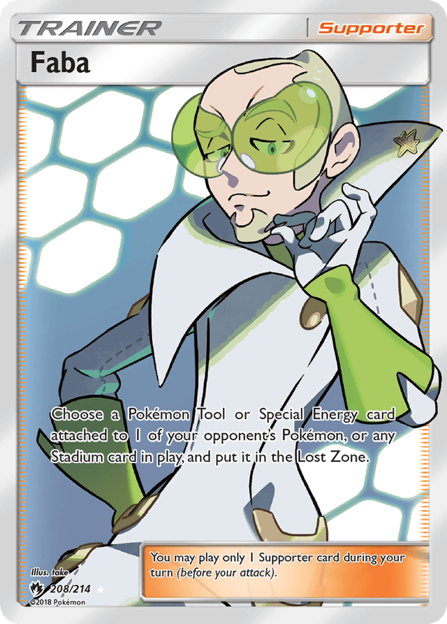 Carta Faba 208/214 do set Lost Thunder — Pokémon TCG | Bynx