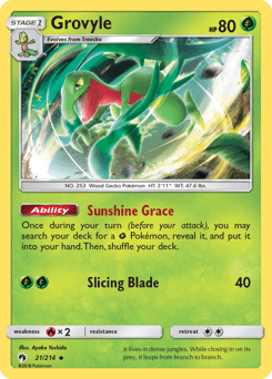 Grovyle 21/214 — Trovões Perdidos