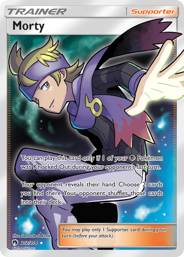 Carta Morty 212/214 do set Lost Thunder — Pokémon TCG | Bynx