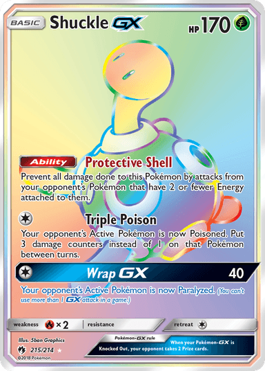 Carta Shuckle-GX 215/214 do set Lost Thunder — Pokémon TCG | Bynx