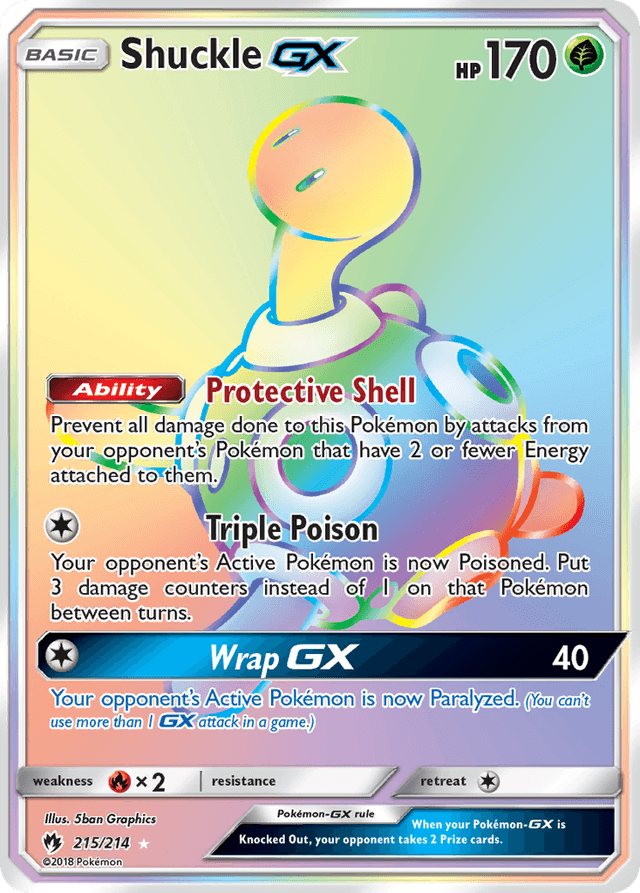 Carta Shuckle-GX 215/214 do set Lost Thunder — Pokémon TCG | Bynx