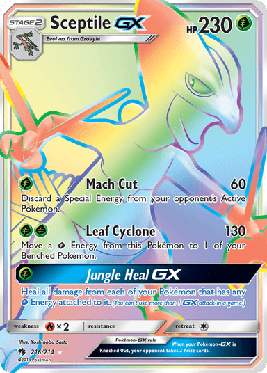 Carta Sceptile-GX 216/214 do set Lost Thunder — Pokémon TCG | Bynx