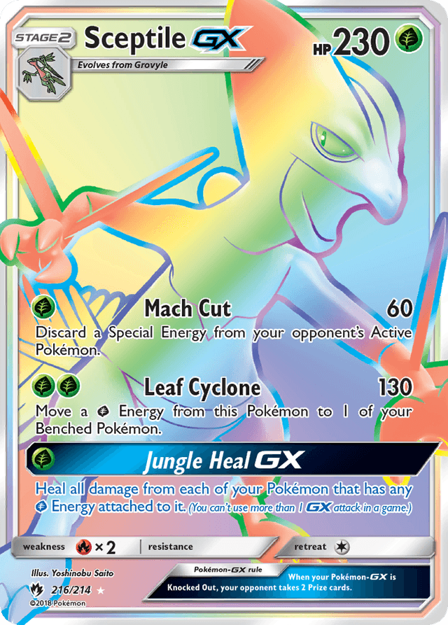 Carta Sceptile-GX 216/214 do set Lost Thunder — Pokémon TCG | Bynx