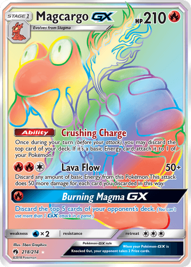 Carta Magcargo-GX 218/214 do set Lost Thunder — Pokémon TCG | Bynx