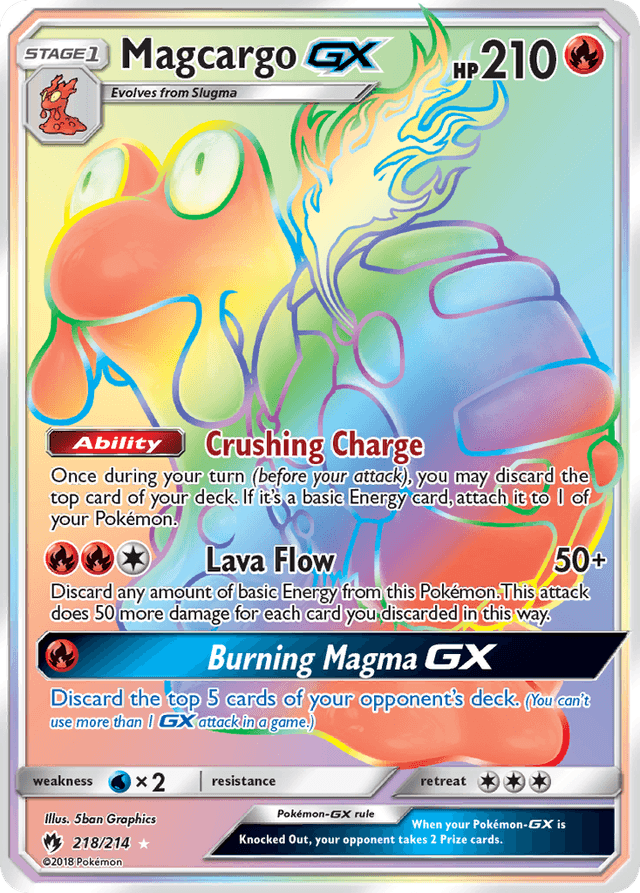 Carta Magcargo-GX 218/214 do set Lost Thunder — Pokémon TCG | Bynx