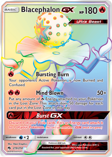 Carta Blacephalon-GX 219/214 do set Lost Thunder — Pokémon TCG | Bynx