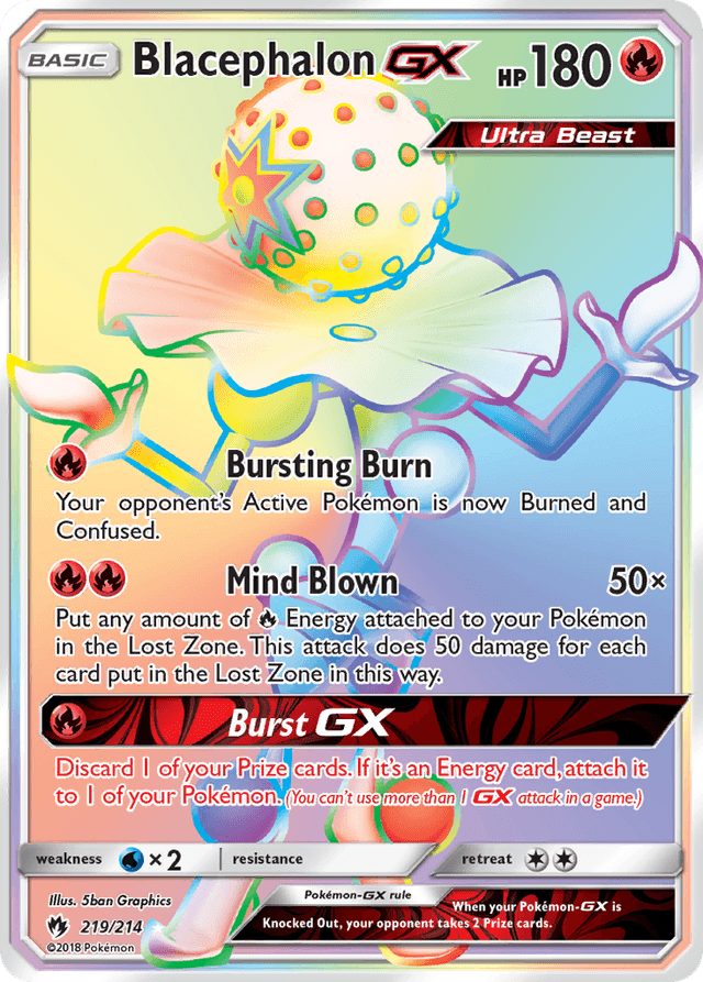 Carta Blacephalon-GX 219/214 do set Lost Thunder — Pokémon TCG | Bynx