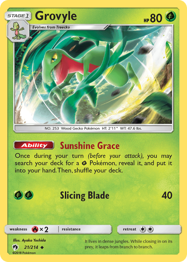 Carta Grovyle 21/214 do set Lost Thunder — Pokémon TCG | Bynx