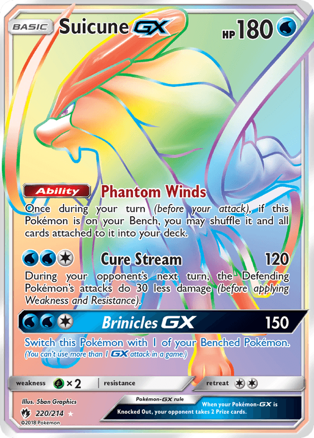 Carta Suicune-GX 220/214 do set Lost Thunder — Pokémon TCG | Bynx