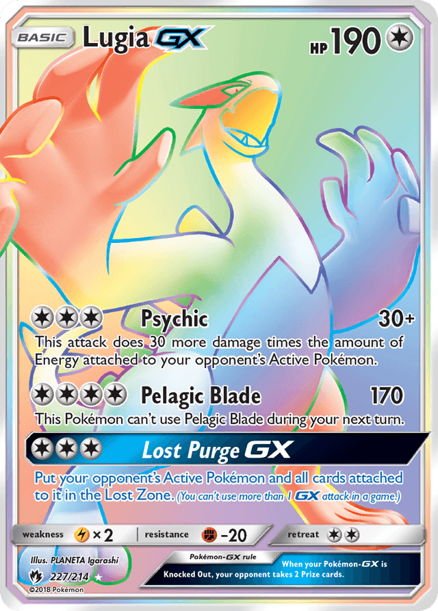 Carta Lugia-GX 227/214 do set Lost Thunder — Pokémon TCG | Bynx