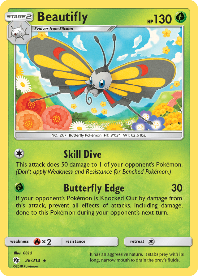 Carta Beautifly 26/214 do set Lost Thunder — Pokémon TCG | Bynx
