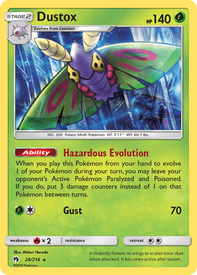 Carta Dustox 28/214 do set Lost Thunder — Pokémon TCG | Bynx