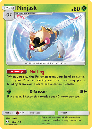 Carta Ninjask 30/214 do set Lost Thunder — Pokémon TCG | Bynx