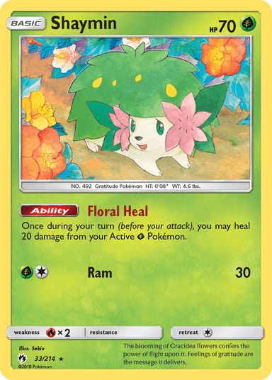 Carta Shaymin 33/214 do set Lost Thunder — Pokémon TCG | Bynx