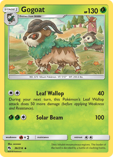 Carta Gogoat 36/214 do set Lost Thunder — Pokémon TCG | Bynx