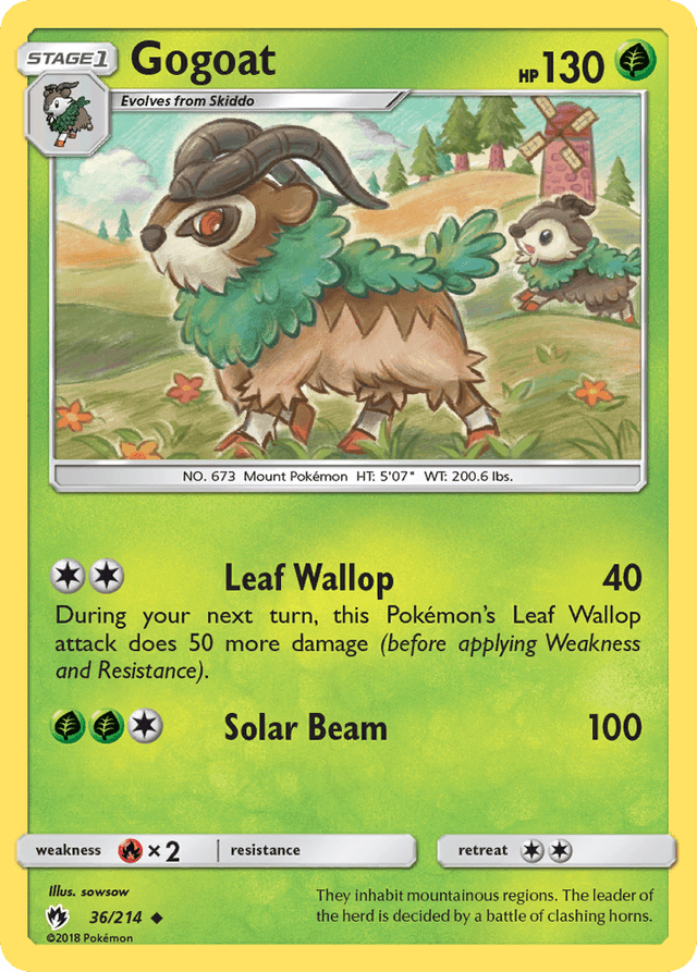 Carta Gogoat 36/214 do set Lost Thunder — Pokémon TCG | Bynx