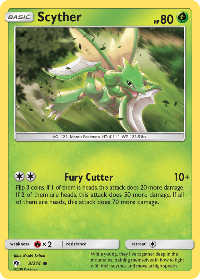 Carta Scyther 3/214 do set Lost Thunder — Pokémon TCG | Bynx