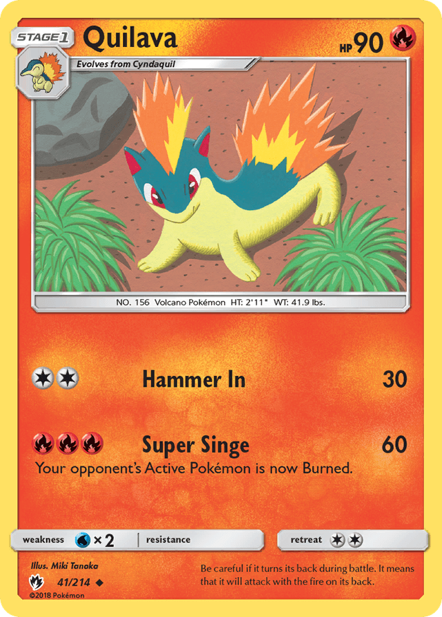 Carta Quilava 41/214 do set Lost Thunder — Pokémon TCG | Bynx