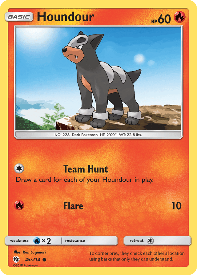 Carta Houndour 45/214 do set Lost Thunder — Pokémon TCG | Bynx