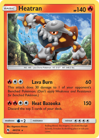 Carta Heatran 48/214 do set Lost Thunder — Pokémon TCG | Bynx