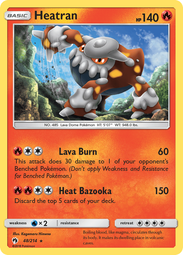 Carta Heatran 48/214 do set Lost Thunder — Pokémon TCG | Bynx