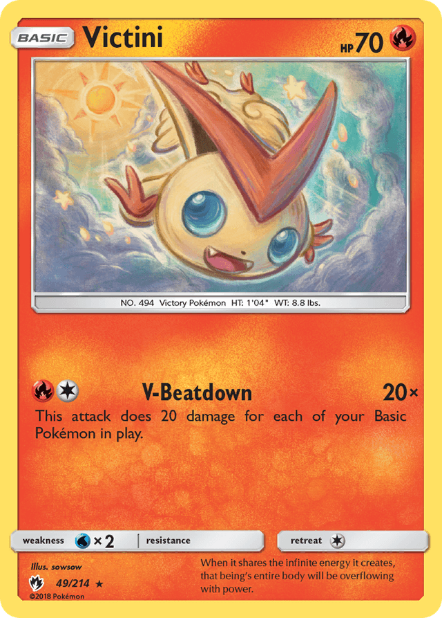 Carta Victini 49/214 do set Lost Thunder — Pokémon TCG | Bynx