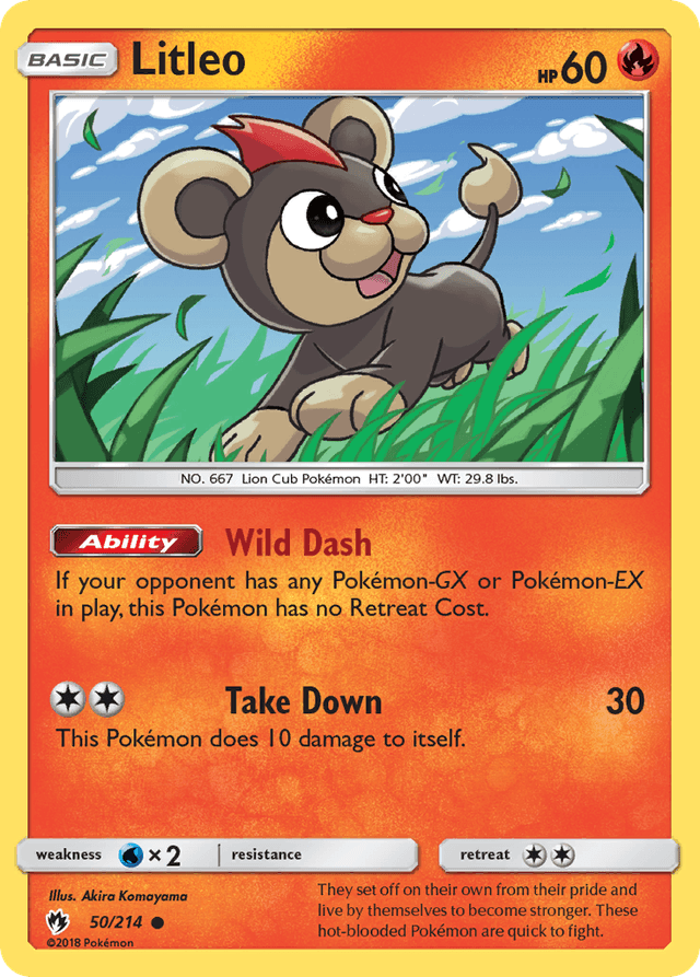 Carta Litleo 50/214 do set Lost Thunder — Pokémon TCG | Bynx