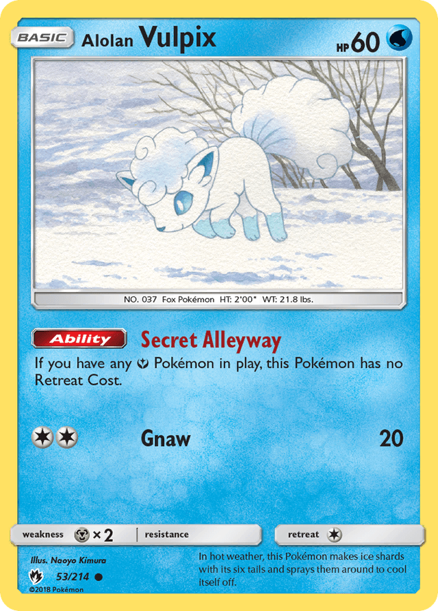 Carta Alolan Vulpix 53/214 do set Lost Thunder — Pokémon TCG | Bynx