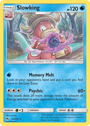 Carta Slowking 55/214 do set Lost Thunder — Pokémon TCG | Bynx