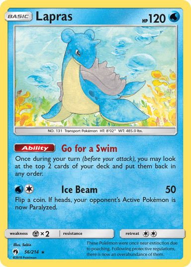 Carta Lapras 56/214 do set Lost Thunder — Pokémon TCG | Bynx