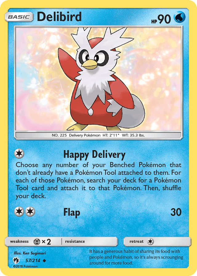 Carta Delibird 57/214 do set Lost Thunder — Pokémon TCG | Bynx